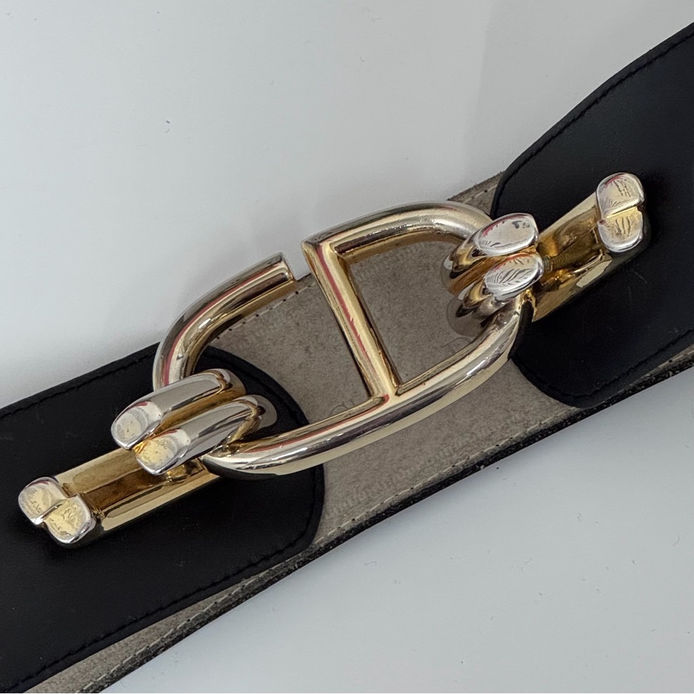 Vintage Christian Dior Leather Belt with CD Buckle - Picture 3 of 5